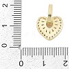 Brass Micro Pave Clear Cubic Zirconia Pendants KK-G522-53G-01-3