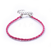 Trendy Braided Imitation Leather Bracelet Making BJEW-S076-005-1