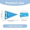 14Pcs Felt Baby Monthly Milestone Pennant Flags DIY-WH0899-496-2