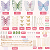 DIY Polyester Butterfly Dangle Earring Making Kits DIY-SC0026-62-2