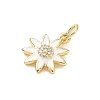 Brass Micro Pave Clear Cubic Zirconia Charms CU-CBADD0C-08G-3
