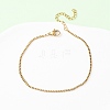 304 Stainless Steel Box Chain Bracelets BJEW-C134-01E-G-3
