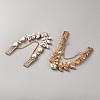 Alloy & Acrylic Rhinestone Boot Strap Chains AJEW-WH0609-106G-01-2