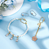 4Pcs 2 Colors Brass Micro Pave Clear Cubic Zirconia Screw Carabiner Lock Charms FIND-UN0004-44-5
