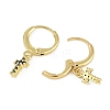 Brass Micro Pave Cubic Zirconia Hoop Earrings for Women EJEW-B067-01G-06-2