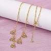 Brass Micro Pave Colorful Cubic Zirconia Ladybug Pendant Necklaces NJEW-A071-08G-3