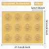 34 Sheets Self Adhesive Gold Foil Embossed Stickers DIY-WH0509-069-2