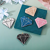 5Pcs 5 Colors Handmade Polymer Clay Rhinestone Big Pendants CLAY-BT0001-16-4