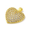 Brass Pendants with Cubic Zirconia KK-D536-09G-02-2