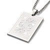 Non-Tarnish 304 Stainless Steel Pendant Necklace NJEW-K253-12P-3