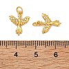 Brass Micro Pave Clear Cubic Zirconia Charms KK-F941-30G-3