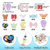 50Pcs 10 Styles UV Plating Opaque Acrylic Beads Sets OACR-TA0003-94-4