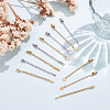 16Pcs 8 Styles 304 Stainless Steel Chain Extender STAS-ME0003-36-5