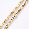 304 Stainless Steel Figaro Chain Necklaces X-MAK-L015-29A-1