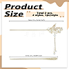 2Pcs 2 Styles Alloy Hair Sticks OHAR-LP0004-04-2