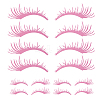 8 Pairs 2 Styles Eyelash Shape Waterproof PVC Picture Stickers DIY-HY0003-05A-1