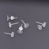 Plastic Flat Round Stud Earring Findings X-KY-P007-N01-2