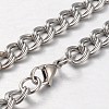 Tarnish Resistant 304 Stainless Steel Double Link Chain Necklace STAS-L127-02P-2