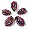 Printed Natural Cowrie Shell Beads X-SSHEL-R047-01-B08-2