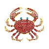 Ocean Style Alloy Rhinestone Brooch Pins for Backpack Clothes PW-WG140DD-01-1