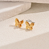 Stylish Stainless Steel Double-layer Butterfly Stud Earrings OJ6331-3