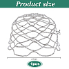 1Pc Rhinestone Mesh Headpiece Cap AJEW-HY0002-55S-3