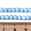 Anti-Tarnish Electroplate Glass Beads Strands LS-EGLA-T021-4mm-15-10-4