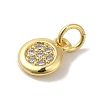 Brass Micro Pave Cubic Zirconia Charms KK-M283-25F-01-2