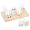 4Pcs Wooden Jewelry Earring Display Card Storage Slotted Stands ODIS-AR0001-18-7