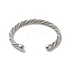 Non-Tarnish 304 Stainless Steel Twist Rope Cuff Bangles BJEW-P310-06P-3