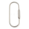 Non-Tarnish 304 Stainless Steel Screw Carabiner Lock Charms STAS-C092-05A-P-1