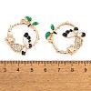 Rack Plating Alloy Enamel Pendants FIND-A040-04KCG-04-3