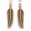 Tibetan Style Alloy Pendants X-TIBEP-1397-AB-FF-2