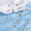 100Pcs 2 Colors Brass Friction Ear Nuts KK-BBC0028-59-7
