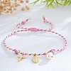 Bohemian Brass & Natural Freshwater Pearl Charm Bracelets ZD8910-7-1