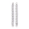 Brass Clear Horse Eye Cubic Zirconia Links Connectors ZIRC-G170-21P-2