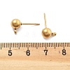 304 Stainless Steel Ball Post Stud Earring Findings STAS-Z035-01G01-B-3