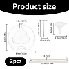 Transparent Glass Candle Holders with Candle Wick DIY-WH0308-997C-2