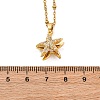 304 Stainless Steel Clear Cubic Zirconia Pendant Necklaces for Women NJEW-F334-01G-03-3