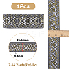 Polyester Jacquard Rhombus Ribbons OCOR-WH0082-141B-2