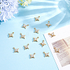 14Pcs Brass Micro Pave Cubic Zirconia Pendants KK-BBC0028-17-4