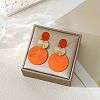 3-Round Alloy Dangle Stud Earrings FS-WG460DD-01-1