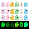 24Pcs 6 Colors Chick Luminous Resin Display Decorations DJEW-TA0001-10-10