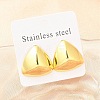 304 Stainless Steel Stud Earrings for Women LS-EJEW-A125-70G-1
