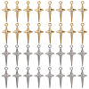 40Pcs 2 Colors Alloy Rhinestone Pendants FIND-SC0016-42-1