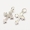 Brass Micro Pave Grade AAA Cubic Zirconia Pendants LS-ZIRC-G090-02P-NR-1