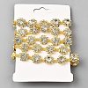 Alloy Rhinestone Cup Chains LCHA-WH0001-06G-2