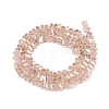 Electroplate Transparent Glass Beads Strands EGLA-Q139-01A-A02-2