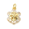 Rack Plating Brass Micro Pave Cubic Zirconia Pendants KK-I716-02G-1