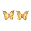 Brass Pave Faceted Glass Connector Charms FIND-Z020-03O-1